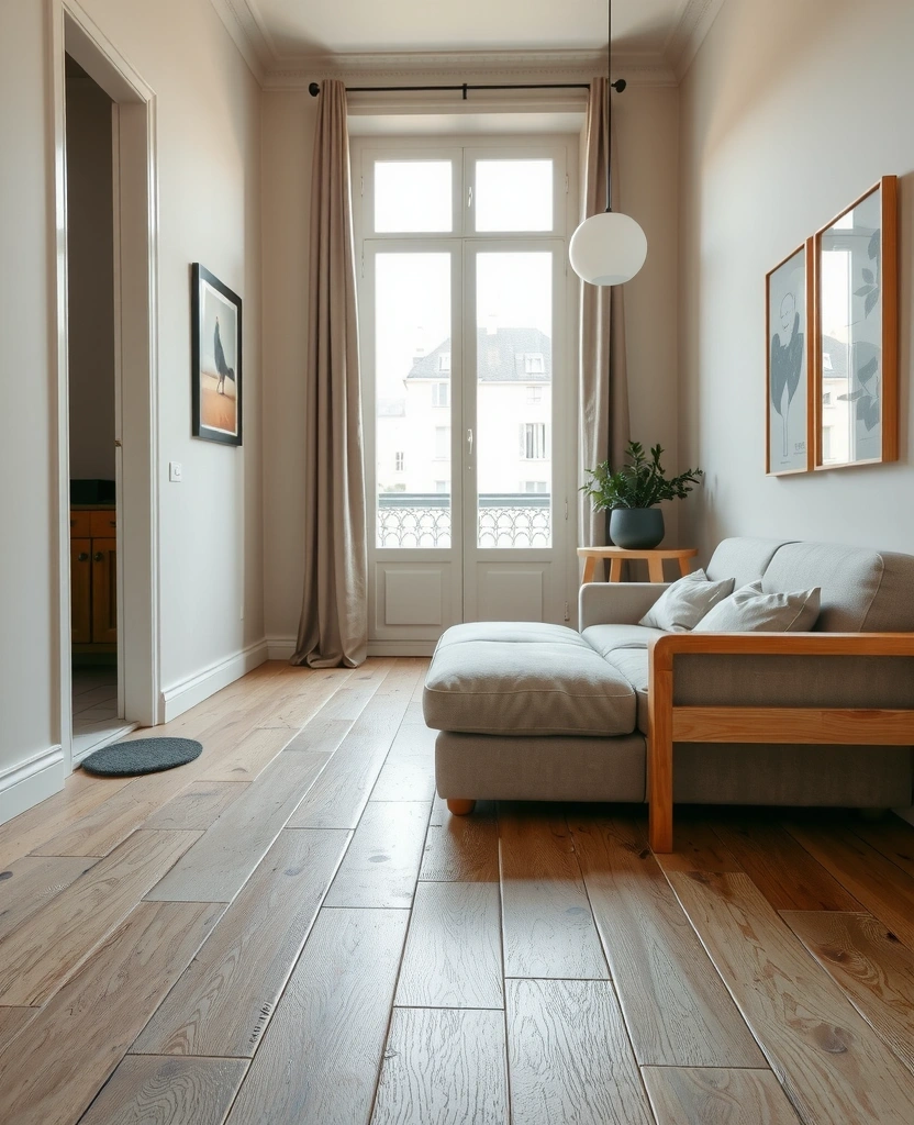 A clean, inviting Parisian living space